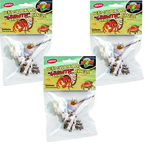 Zoo Med Hermit Crab Growth Shell  Size Small - 9 Total -3 Packages with 3 Shells per Package-