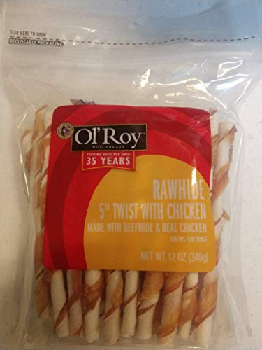 Ol Roy Rawhide 5 Twist with Chicken 12 oz