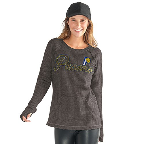 GIII For Her NBA Indiana Pacers Womens Off Season Pull Over  Medium  Charcoal Grey