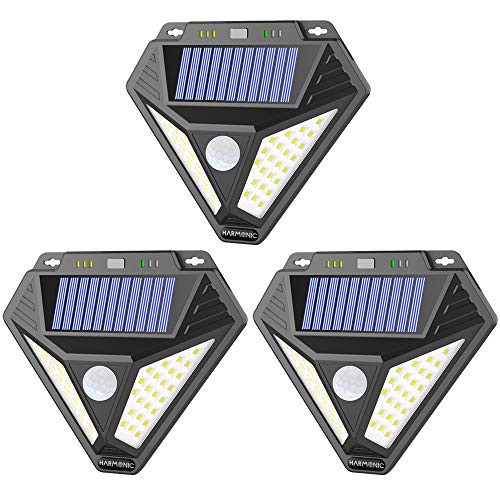 Harmonic Solar Lights Outdoor  Motion Sensor Light with 3 Optional Modes  270° Wide Angle  IP65 Waterproof Wireless Wall Lights  Solar Powered Securit