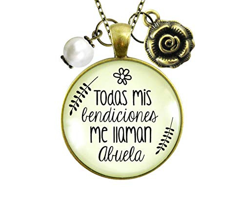 Gutsy Goodness 36 Abuela Necklace All My Blessings Spanish Grandma Womens Family Gift Jewelry Gutsy Goodness 36 Abuela Necklace All My Blessings Spanish Grandma Womens Family Gift Jewelry
