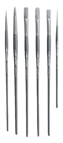 Jack Richeson 989901 Grey Matters Oil Brushes (Set of 6)