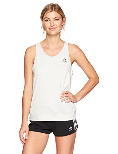 adidas Womens Training Performer Banded Tank  Grey One  Large