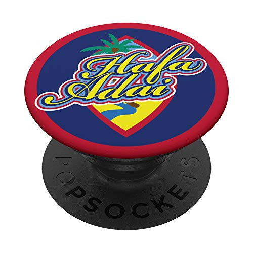 Guam Seal Hafa Adai Flag Colors PopSockets Grip and Stand for Phones and Tablets