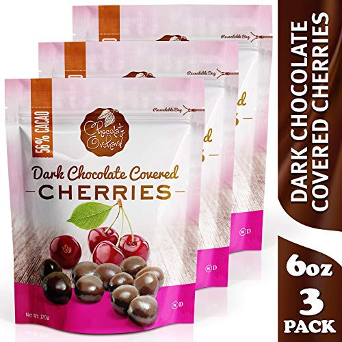 Chocolate Orchard Dark Chocolate Covered Cherries - 6oz -Pack of 3-