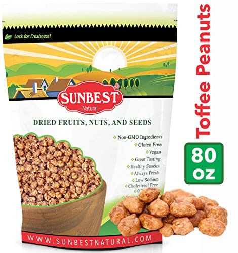 SUNBEST Toffee Peanuts in Resealable Bag -5 Lb-