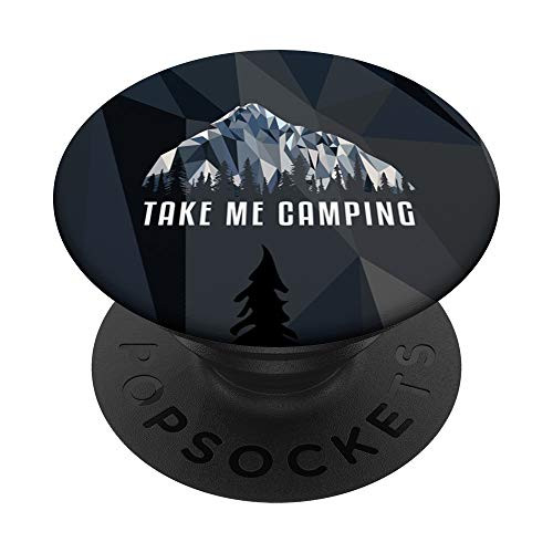 Funny Hiking Take Me Camping Low Poly Gift PopSockets Grip and Stand for Phones and Tablets
