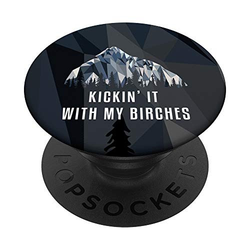 Funny Hiking Kickin It With Low Poly Gift PopSockets Grip and Stand for Phones and Tablets