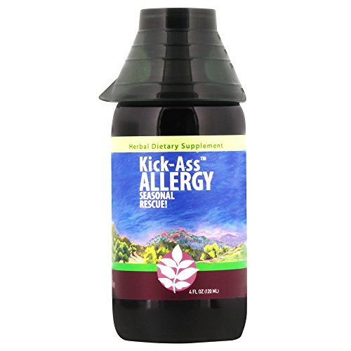 WishGarden Herbs - Kick-Ass Allergy  Organic Herbal Allergy Supplement  Supports Immune Response to Seasonal Allergies -4 oz Jigger-