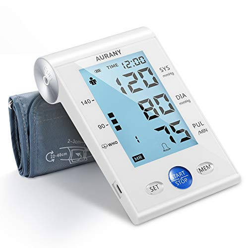 Blood Pressure Monitor Upper Arm Accurate Automatic Digital BP Machine Pulse Rate Monitoring Meter Irregular Heart Beat Detection Wide Range Cuff Larg