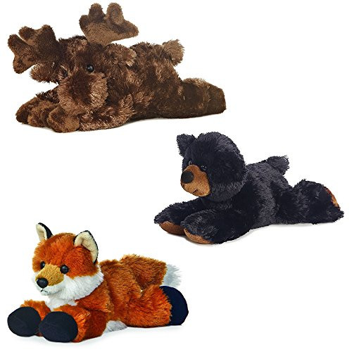 Aurora Maxa Moose Sullivan Black Bear Foxie Fox Mini Flopsie 8 Bundle