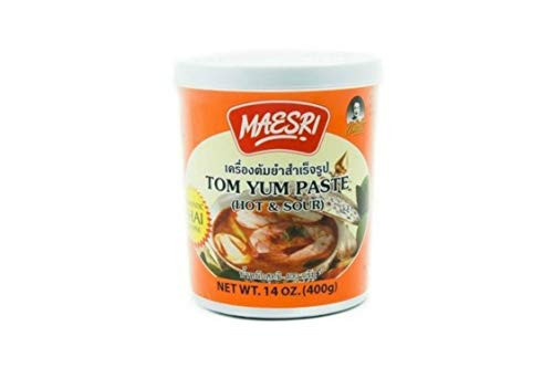Maesri Tom Yum Paste - Authentic Thai Tom Yum Soup Base - Hot and Sour 14 Oz - PACK OF 3 Maesri Tom Yum Paste - Authentic Thai Tom Yum Soup Base - Hot and Sour 14 Oz - PACK OF 3