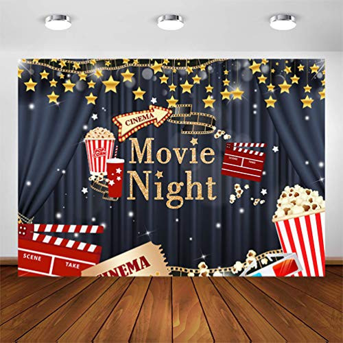 Avezano Cinema Movie Night Backdrop 7x5ft Drive in Movie Night Theme Birthday Party Photography Background Hollywood Movie Night Dress-up Awards Parti Avezano Cinema Movie Night Backdrop 7x5ft Drive in Movie Night Theme Birthday Party Photography Background Hollywood Movie Night Dress-up Awards Parti