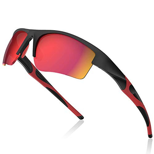 Polarized Sports Sunglasses - UV400 Protection TR90 Sunglasses for Men Women