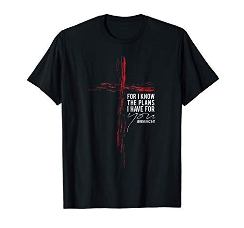 Jeremiah 2911 Christian Religious Bible Verse Gifts Cross T-Shirt