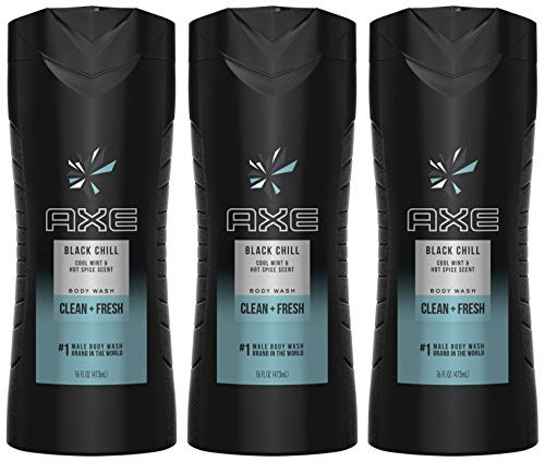 Axe Body Wash  Black Chill  16 Fluid Ounce -Pack of 3-