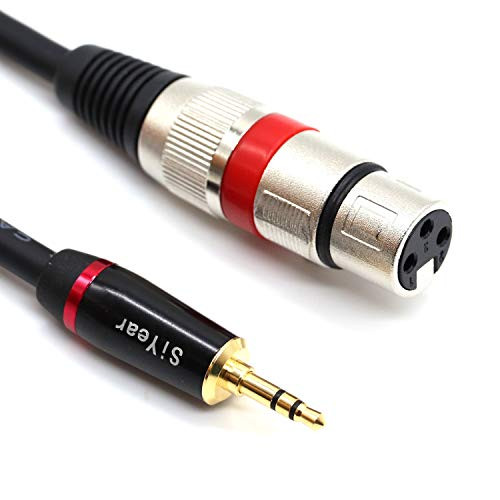 SiYear 3-5mm Mini Jack Stereo to XLR Female Microphone Cable? Unbalanced 1-8 inch to XLR 3 Pin Interconnect Cable Cord Adapter - -5Feet-