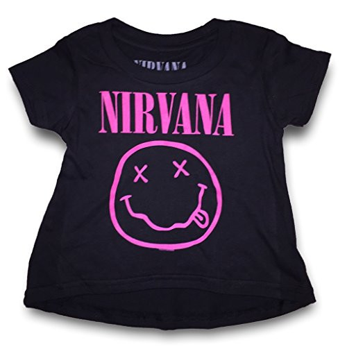 FEA Nirvana Little Girls Pink Smiley Black T-Shirt -2T-