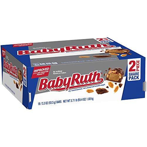 Baby Ruth Milk Chocolate Candy Bars  Bulk Ferrero Share Pack Candy  3-3 Ounce -Pack of 18-