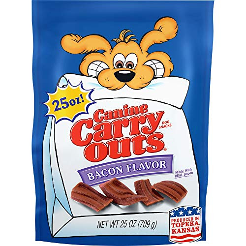 Canine Carry Outs Bacon Flavor Chewy Snacks for Dogs 25 oz Canine Carry Outs Bacon Flavor Chewy Snacks for Dogs 25 oz