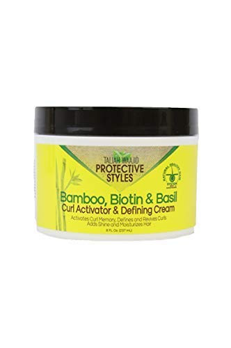 Taliah Waajid Protective Styles Bamboo Biotin and Basil Curl Activator and Defining Cream 8oz