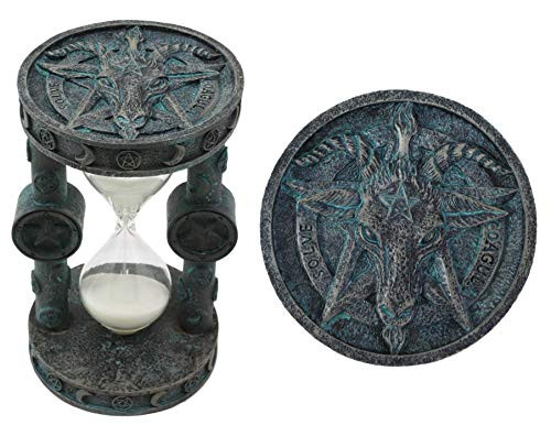 Ebros Gift 6 Tall Church of Satan Sabbatic Goat Idol Baphomet Skull Medallion Sand Timer Statue Satanic Occultic Illuminati The Horned God Solve Coag Ebros Gift 6 Tall Church of Satan Sabbatic Goat Idol Baphomet Skull Medallion Sand Timer Statue Satanic Occultic Illuminati The Horned God Solve Coag