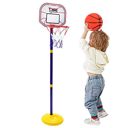 Cyfie Basketball Hoop for Kids  Adjustable Height Basketball Set  Basketball Stand Sports Game Play Indoor Outdoor Backyard Basketball Goal Toy with B