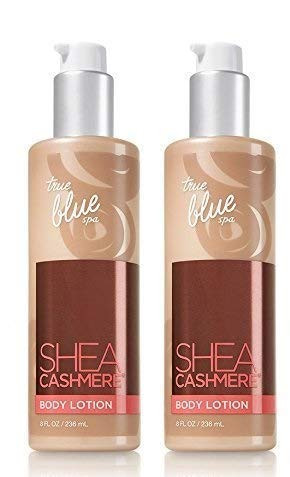 Lot of 2 Bath and Body Works True Blue Spa Shea Cashmere Body Lotion 8oz-