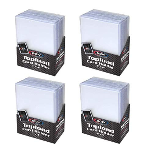 BCW Topload Card Holder for Standard Trading Cards  3 x 4  Up to 20 pts  100-Count