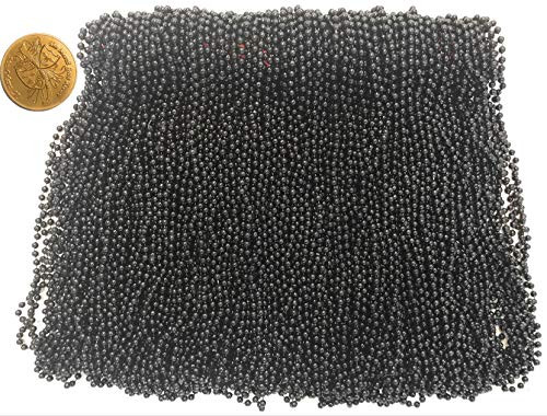 Mardi Gras Beads 33 inch 7mm  12 Dozen  144 Pieces  Black Necklaces with Doubloon