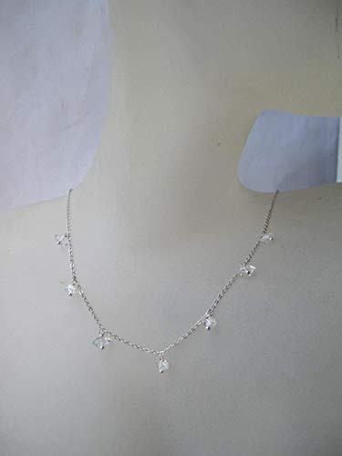 Herkimer Diamond Necklace 925 Sterling silver chain extender 1 inches - Size 16 inches N7H