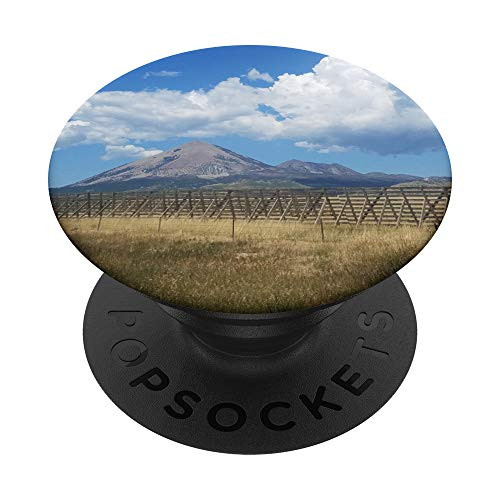 Mountain Colorado Outdoor Desert Cloud Sky Field Range Fence PopSockets Grip and Stand for Phones and Tablets