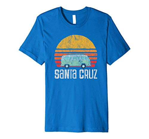 Retro Santa Cruz  CA Hippie Van Beach Bum Surfer Premium T-Shirt