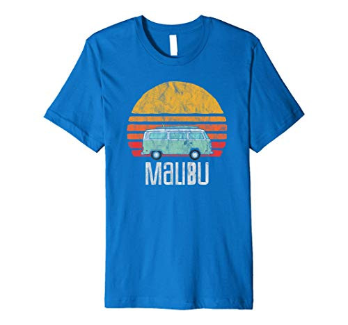 Retro Malibu  California Hippie Van Beach Bum Surfer T-Shirt