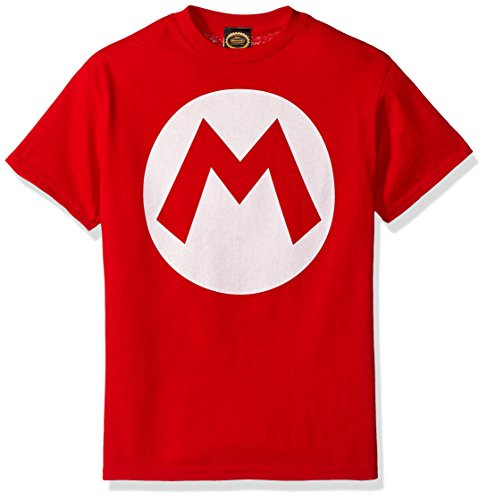 Nintendo boys Mario Icon Graphic T-shirt T Shirt  Red  Medium US
