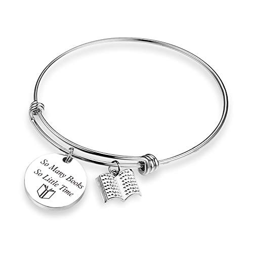 Writer Bracelet Book Lover Jewelry So Many Book So Little Time Librarian Bookworm Gift Literary Bangle Writers Author Student Jewelry librarian gift - Writer Bracelet Book Lover Jewelry So Many Book So Little Time Librarian Bookworm Gift Literary Bangle Writers Author Student Jewelry librarian gift -