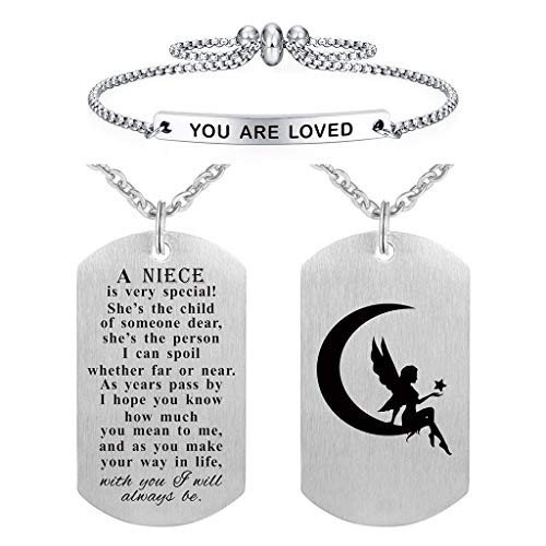 ABBNT to My Niece Necklace Gifts from Aunt Uncle  Jewelry for Girls  Birthday Gifts for Niece  Girl Gifts  Necklace for Girls
