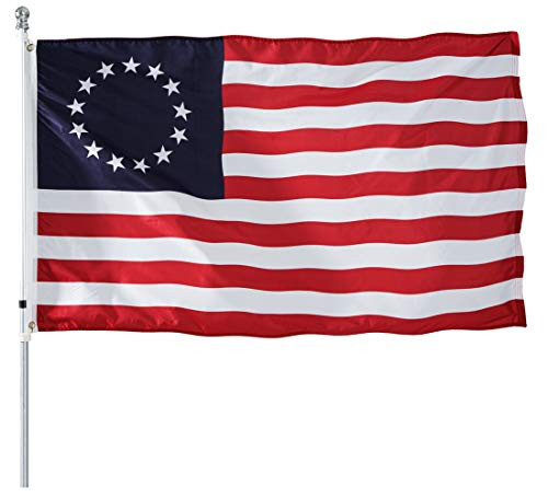 Homissor Betsy Ross American US Flag 3x5 Outdoor- 13 Stars Colonies Primitive Vintage US USA Flags Banner Heavy Duty-Betsy Ross Flag- Homissor Betsy Ross American US Flag 3x5 Outdoor- 13 Stars Colonies Primitive Vintage US USA Flags Banner Heavy Duty-Betsy Ross Flag-
