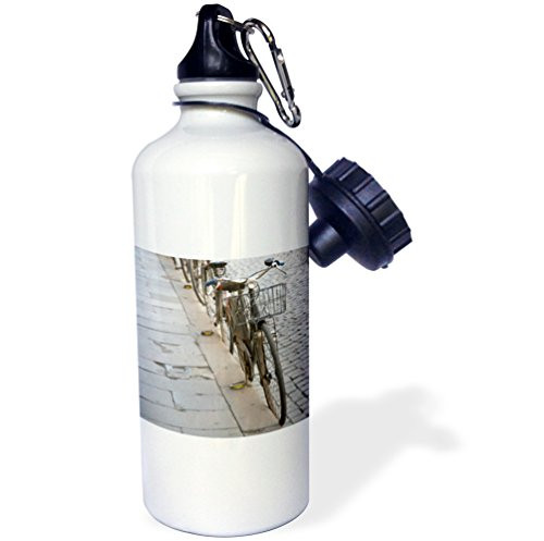 3dRose Bicycles at curb  Ferrara  Emilia Romagne  Italy EU16 DBN0146 David Barnes Sports Water Bottle  21 oz  White