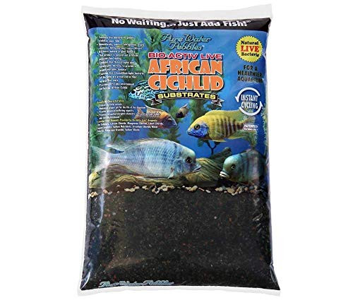African Cichlid Substrates Bio-Activ Live Cichlid Sand for Aquarium  20-Pound  Natural Black