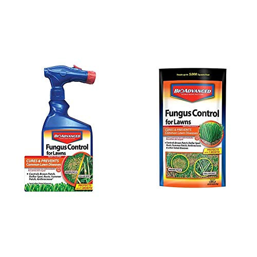 BioAdvanced 701270A Effective Fungicide with Disease Prevention Fungus Control for Lawns  32-Ounce and 701230A Fungus Control for Lawns Systemic Fungici