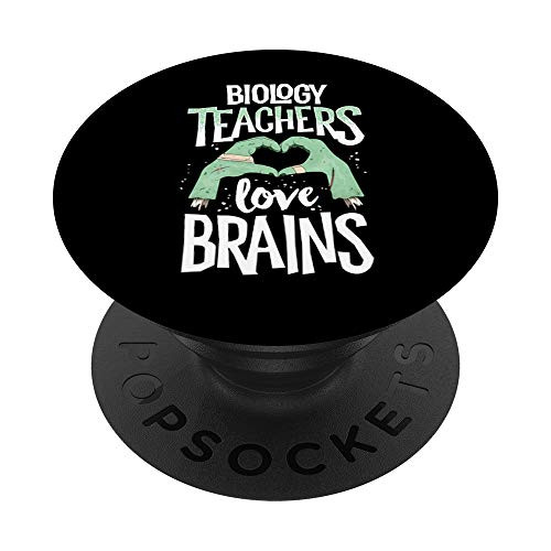 Biology Teachers Love Brains School Halloween Costume Gift PopSockets Grip and Stand for Phones and Tablets