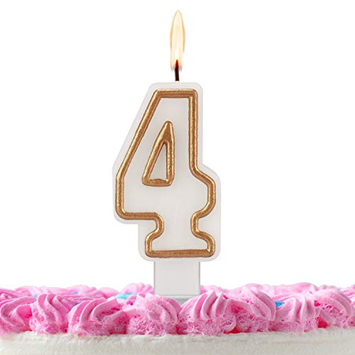 ESEOE Birthday Candles  Gold White Birthday Candles Numbers for Birthday Cakes  Birthday Numbers Candles for Christmas-Birthday-Wedding-Reunion-Theme