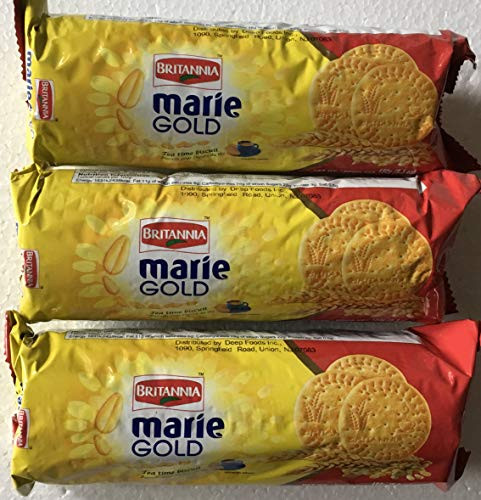 Britannia Marie Gold Tea Time Biscuits 150 Grams Export Pack -Pack of 3-