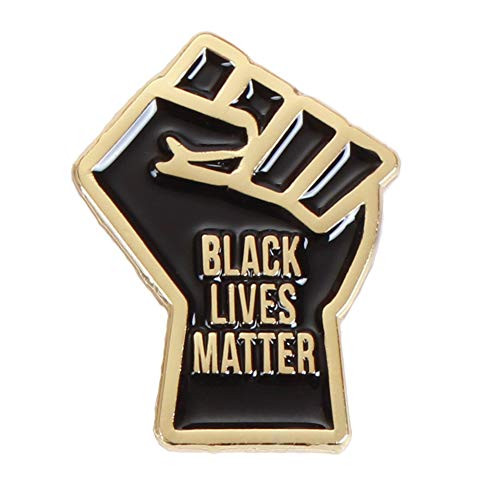 Black Lives Matter Pins - Black Raised Fist Lapel Pin - BLM Pin for Backpacks Clothes Hat Decoration - Black Power Pin