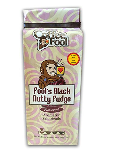 The Coffee Fool Fools Whole Bean  Black Nutty Fudge  12 Ounce