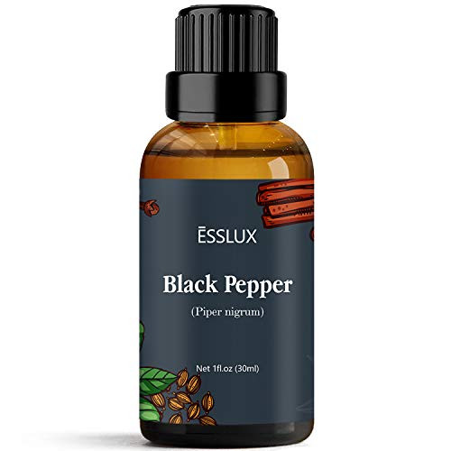 Black Pepper Essential Oil  ESSLUX Aromatherapy Essential Oils for Diffuser  Massage  Soap  Candle Making  Home Fragrance - 30ML