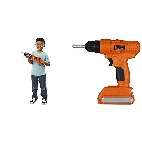 BLACK-DECKER Jr- Recip Saw Kids Outdoor Yard Play Tools Bundle Jr- Electronic Power Drill  Boys  Kids Pretend Play Tool with Realistic Light  Sound and