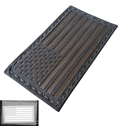 Blackout Infrared IR USA American Flag 3-5x2 IFF Tactical Morale HookandLoop Patch