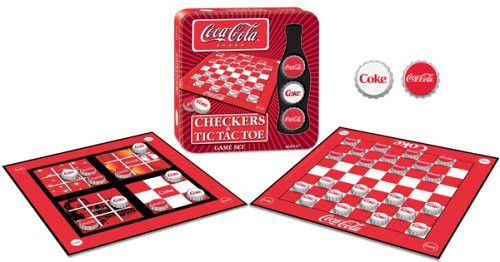 Coca-Cola Checkers/Tic Tac Toe Combo Game